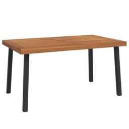 Berkfield Home 7 Piece Garden Dining Set Solid Wood Acacia & Metal in Brown - thumbnail 5