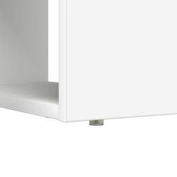 Berkfield Home Desk with Storage White 113x54x120 cm Engineered Wood - Size: 113 x 54 x 120 cm - thumbnail 8