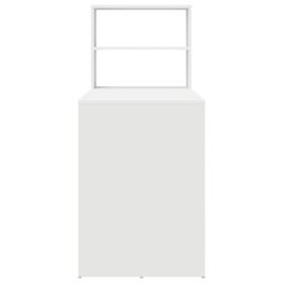 Berkfield Home Desk with Storage White 113x54x120 cm Engineered Wood - Size: 113 x 54 x 120 cm - thumbnail 5