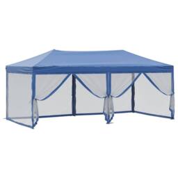 Berkfield Home Folding Party Tent with Sidewalls Blue 3x6 m - thumbnail 6