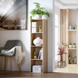 CALICOSY 4-Compartment Storage Shelf - H122 Cm in Natural - thumbnail 2