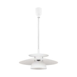 Loops Pendant Light Colour White Chrome Plated Shade White Steel Bulb E27 1x60W