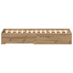 Berkfield Home Bed Frame with Drawers Artisan oak Engineered wood 140 x 200 cm in Brown - thumbnail 7