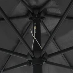 Berkfield Home Outdoor Parasol with Aluminium Pole 270x246 cm Anthracite in Charcoal - thumbnail 5