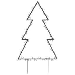 Berkfield Home Warm Christmas Light Decoration with Spikes Tree 115 LEDs 90 cm in Black - thumbnail 5