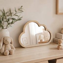 Marco Paul Wooden Baby Cloud Shape Mirror in Beige - Size: 30 cm x 30 cm x 34 cm - thumbnail 3