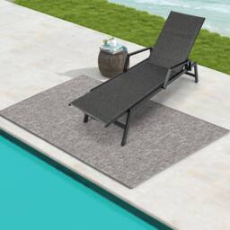 Costway Wicker Outdoor Chaise Lounge Adjustable Rattan Garden Lounge Chair in Brown - thumbnail 9