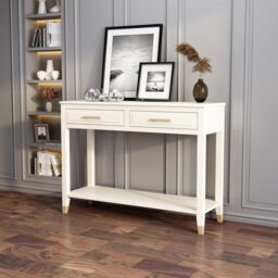 Cabinet Bits Palazzi 2 Drawer Console Table in Off-White - thumbnail 2