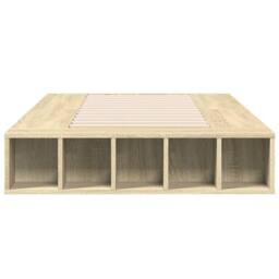 Berkfield Home Durable Bed Frame without Mattress Sonoma Oak 90x200 cm in Brown - thumbnail 4