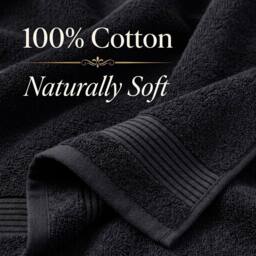 Pamposh 500 GSM Cotton Towels Set of 6 - Soft & Absorbent in Charcoal - thumbnail 4