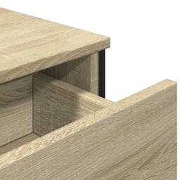 Berkfield Home Sideboard Sonoma Oak 97x32.5x74.5 cm Engineered Wood in Light Tan - thumbnail 9