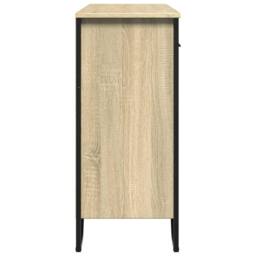 Berkfield Home Sideboard Sonoma Oak 97x32.5x74.5 cm Engineered Wood in Light Tan - thumbnail 6