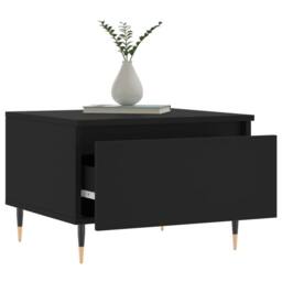 Berkfield Home Modern Coffee Tables 2 pcs Black 50x46x35 cm Engineered Wood - Size: 50 x 46 x 35 cm - thumbnail 4