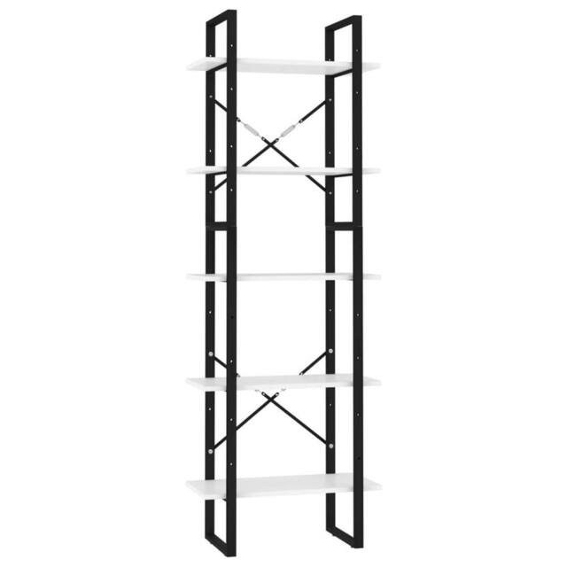 Berkfield Home 5-Tier Book Cabinet White 60x30x175 cm Engineered Wood - Size: 60 x 30 x 175 cm - image 1