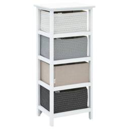 Berkfield Home Storage Cabinet 4 Drawers Wood in White - thumbnail 6