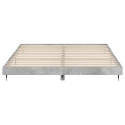 Berkfield Home Bed Frame Concrete Grey 120x200 cm Engineered Wood - Size: Small Double - thumbnail 6