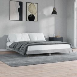 Berkfield Home Bed Frame Concrete Grey 120x200 cm Engineered Wood - Size: Small Double - thumbnail 3