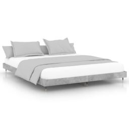 Berkfield Home Bed Frame Concrete Grey 120x200 cm Engineered Wood - Size: Small Double - thumbnail 2