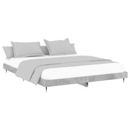 Berkfield Home Bed Frame Concrete Grey 120x200 cm Engineered Wood - Size: Small Double - thumbnail 4