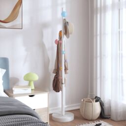 Berkfield Home Coat Stand White 172 cm Powder-coated Iron - thumbnail 3