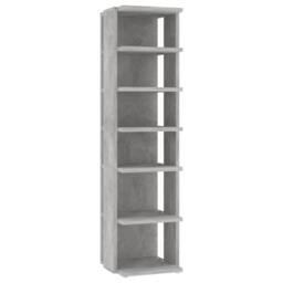 Berkfield Home Shoe Cabinet Concrete Grey 27.5x27x102 cm Engineered Wood - thumbnail 3