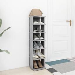 Berkfield Home Shoe Cabinet Concrete Grey 27.5x27x102 cm Engineered Wood - thumbnail 1