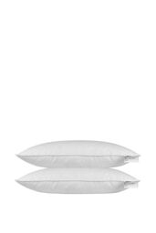 Homescapes Duck Feather & Down Euro Continental Pillow Pair - 40cm x 80cm in White - Size: 40 cm x 80 cm - thumbnail 1