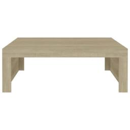 Berkfield Home Modern Coffee Table Sonoma Oak 100x100x35 cm Engineered Wood in Light Tan - Size: 100 x 100 x 35 cm - thumbnail 5
