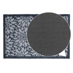 JVL Mega Doormat - 50x75cm, Flowers in Blue - Size: 75 cm x 150 cm - thumbnail 5