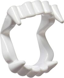 Shatchi Pack of 12 - Halloween White Vampire Teeth, Great for Surprise Children's - thumbnail 3