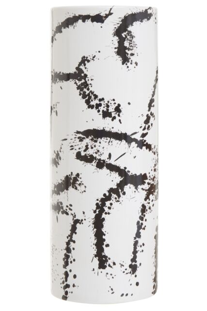 Orsina Durable Large Black & White Ceramic Vase, Easily Maintained Pottery Vase, Contemporary Vase For Flowers - image 1