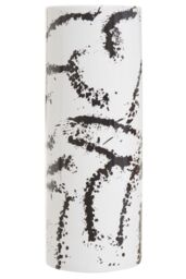 Orsina Durable Large Black & White Ceramic Vase, Easily Maintained Pottery Vase, Contemporary Vase For Flowers - thumbnail 1