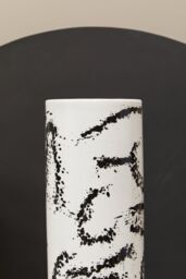 Orsina Durable Large Black & White Ceramic Vase, Easily Maintained Pottery Vase, Contemporary Vase For Flowers - thumbnail 2
