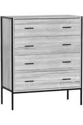 HD Designs Brooklyn 4 Drawer Chest Of Drawers Storage Bedroom Furniture in Grey - thumbnail 8