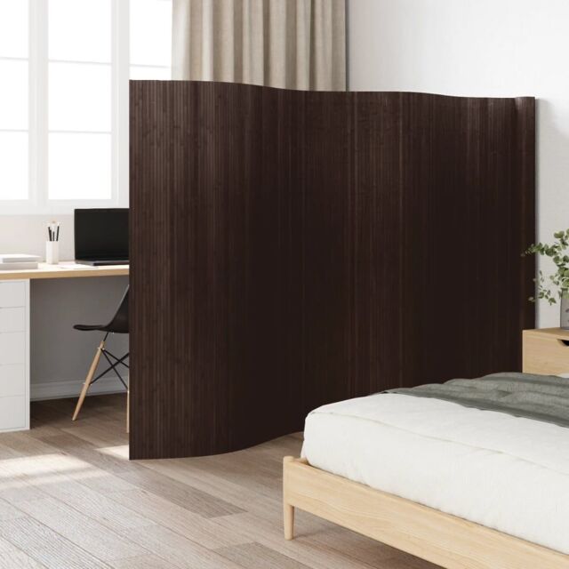 Berkfield Home Room Divider Dark Brown 165x600 cm Bamboo - image 1