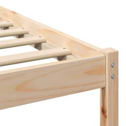 Berkfield Home with Headboard Brown 140 x 200 cm Solid pine wood in Beige - thumbnail 8
