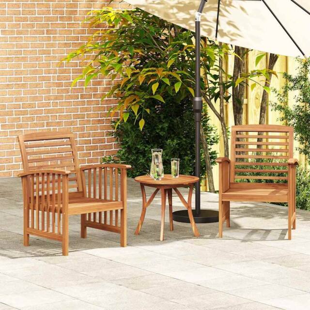 Berkfield Home Beautiful Garden Chairs 2 pcs Solid Acacia Wood in Brown - image 1