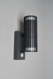 BHS Lighting Zeb Up & Down Outdoor Wall Light with Sensor in Dark Grey - thumbnail 2