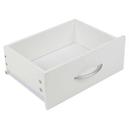 EONLION 1 Drawer White Compact Wooden Bedroom Bedside Cabinet Furniture Nightstand - thumbnail 3