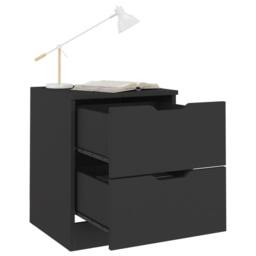 Berkfield Home Elegant Bedside Cabinets 2 pcs Black 40x40x50 cm Engineered Wood - Size: 40 x 40 x 50 cm - thumbnail 6