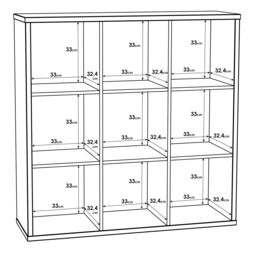 Furniture To Go Mauro 3x3 Storage Unit in Light Oak - thumbnail 6