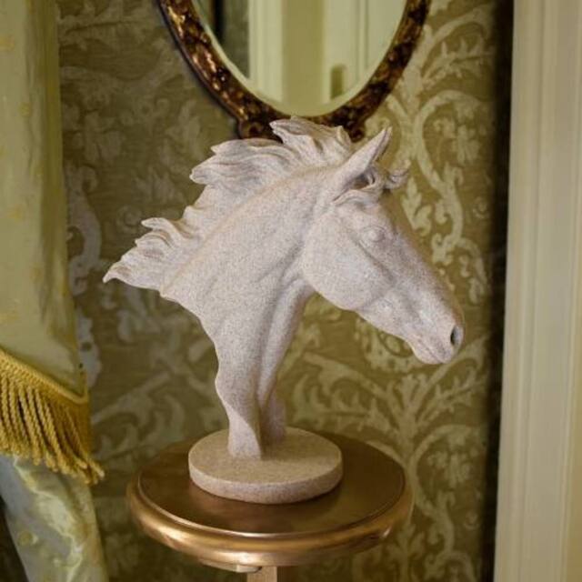 Madison & Mayfair Stone Effect Horse Head Sculpture - image 1