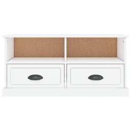 Berkfield Home TV Cabinet High Gloss White 93x35.5x45 cm Engineered Wood - thumbnail 6