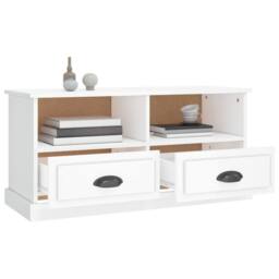 Berkfield Home TV Cabinet High Gloss White 93x35.5x45 cm Engineered Wood - thumbnail 5