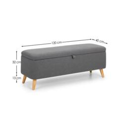Cheshire Premium Nordica Blanket Box in Grey - thumbnail 9