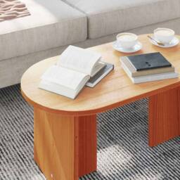 Berkfield Home Modern Coffee Table Wax brown 80 x 39.5 x 35 cm Solid pine wood - thumbnail 5