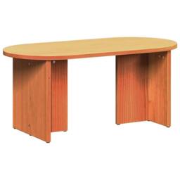 Berkfield Home Modern Coffee Table Wax brown 80 x 39.5 x 35 cm Solid pine wood - thumbnail 3