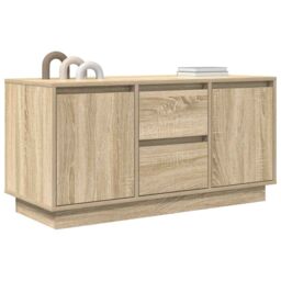 Berkfield Home TV Cabinet with LED Lights Sonoma Oak 100x41x50 cm in Brown - Size: 100 x 41 x 50 cm - thumbnail 5