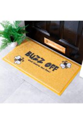 Artsy Mats Bee Buzz Off-Doormat (70 x 40cm) in Yellow - Size: 40 cm x 70 cm - thumbnail 1