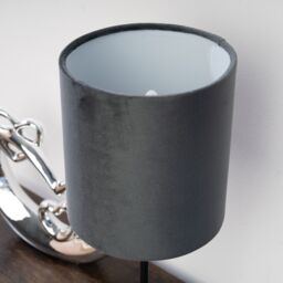 K LIVING Hove Table Lamp with Grey Shade in Black - thumbnail 3